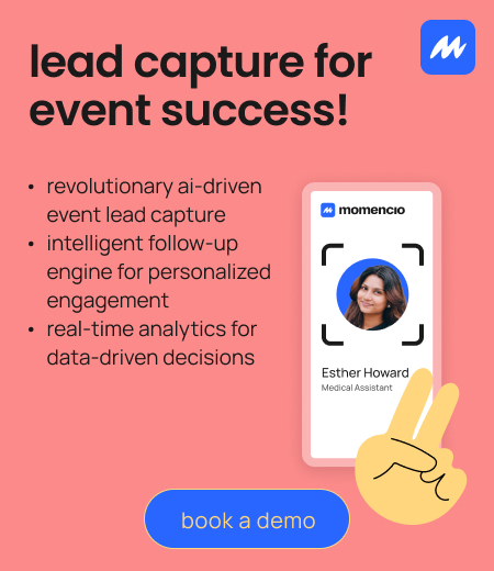 event lead cature app badge scan trade show momencio