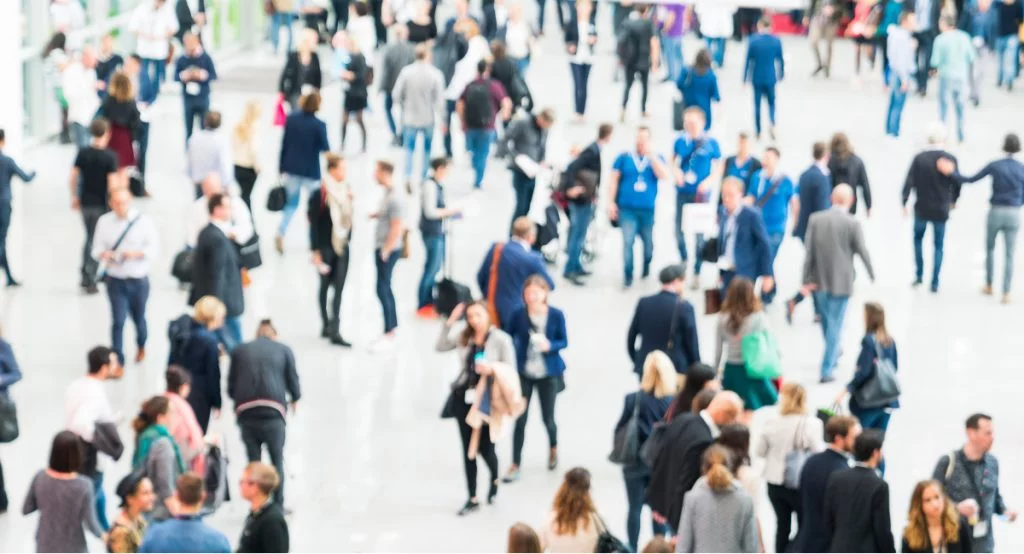 trade show, attendee, event, momencio